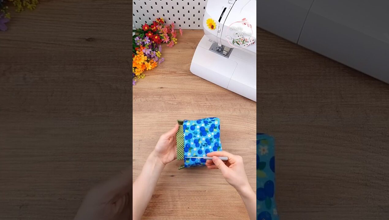Protect Your Cups in Style – The Cutest Fabric DIY! 💙#EasyDIY #SewingProjects #FabricCrafts