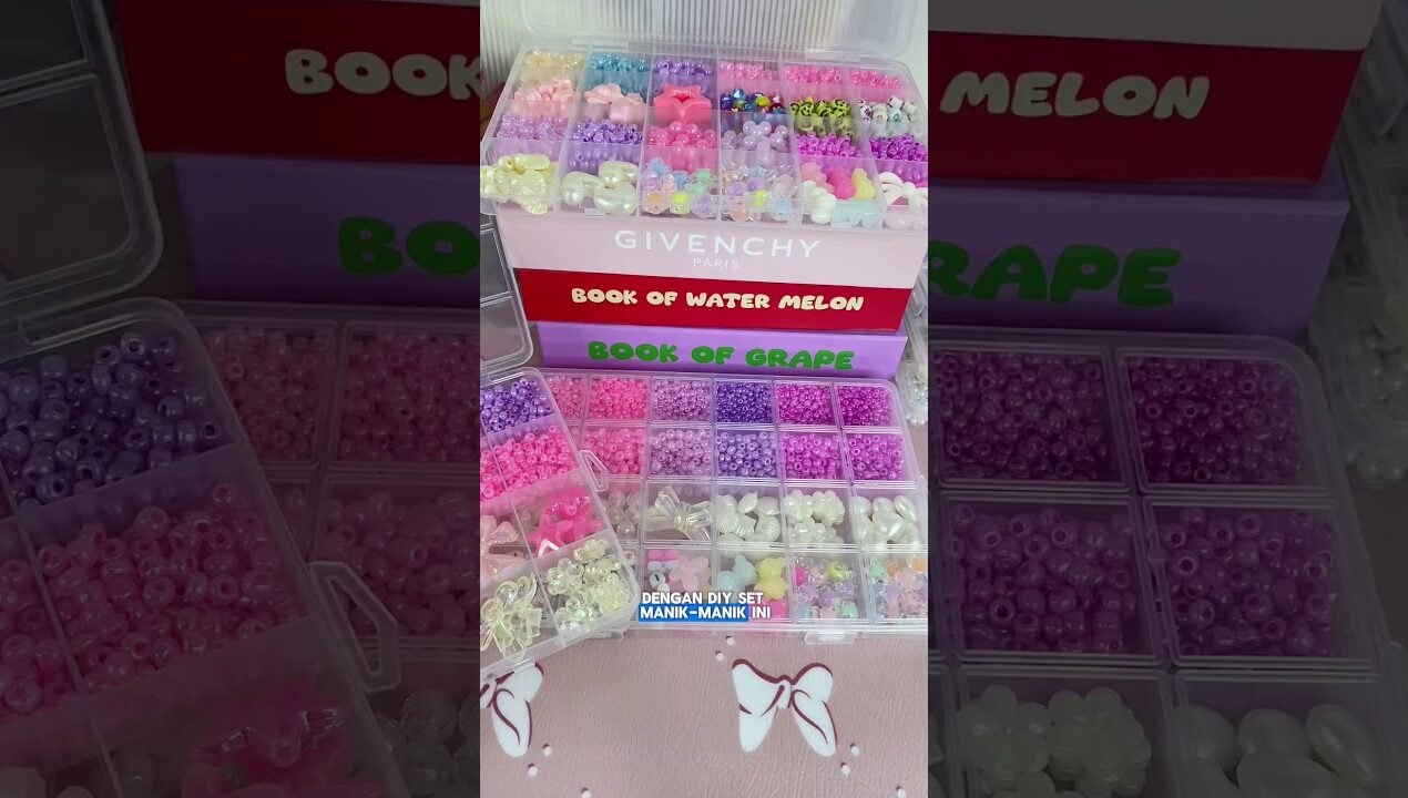 Manik manik lengkap warna cantik, favorit pecinta DIY 😍 #diy #diyideas #mainananakperempuan