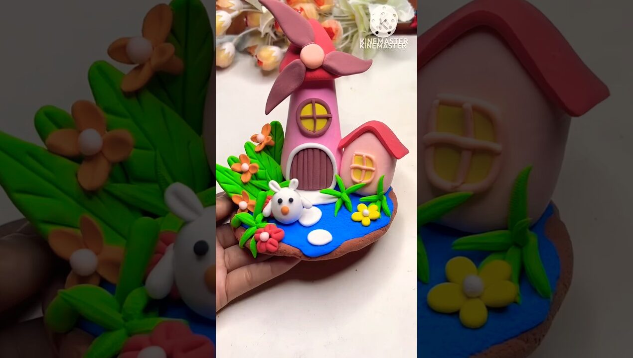 DIY idea 💡 super clay diye home decor banalam🏡#music #clay #trending #youtubeshorts #viral #hand