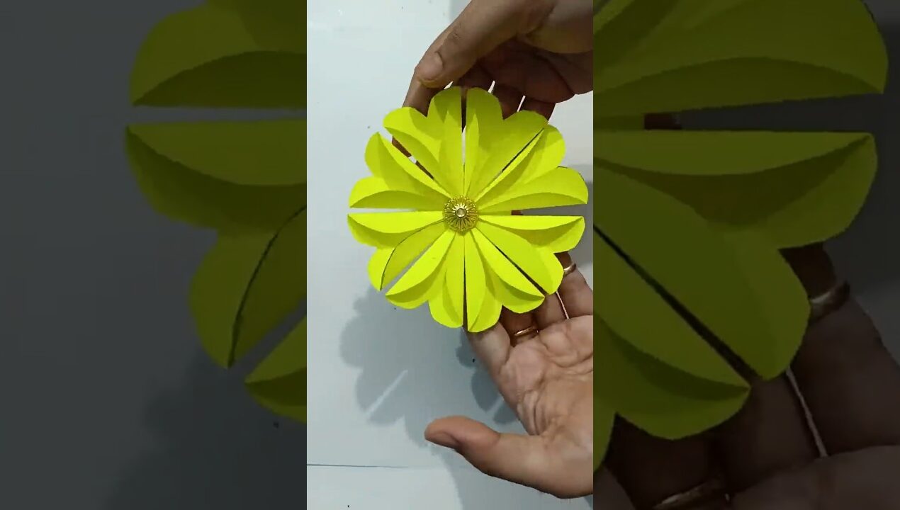 Easy Paper Flower | Paper Flower Making Idea | Diy Flower Crafts #paper #diy #flowers #craft #shorts