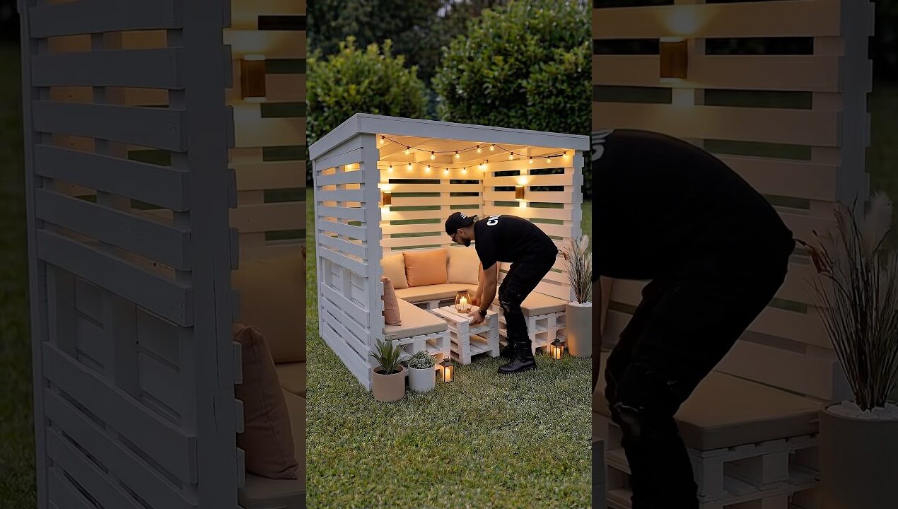 I Turned Old Pallets into the ULTIMATE Backyard Oasis! 😱✨