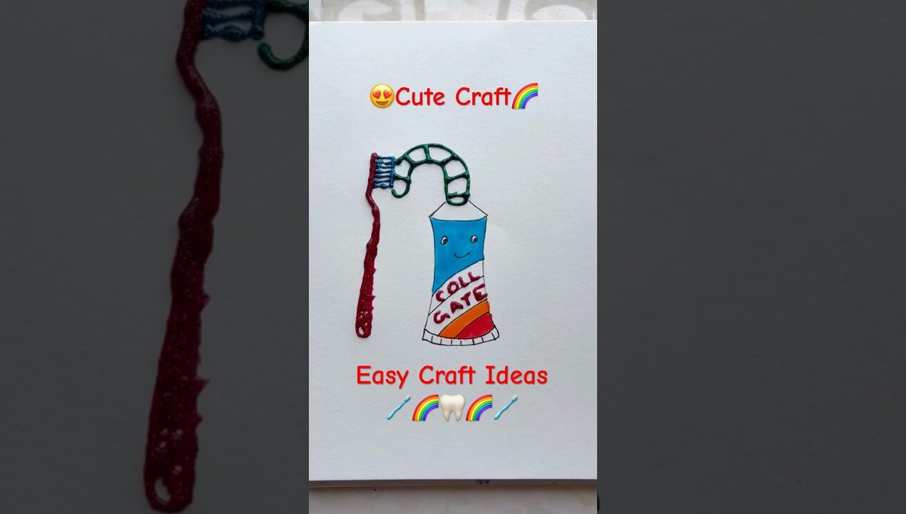 Easy Craft Ideas For Beginners 🪥🌈 #craft #craftideas #easycraft #art #ytshorts #shorts