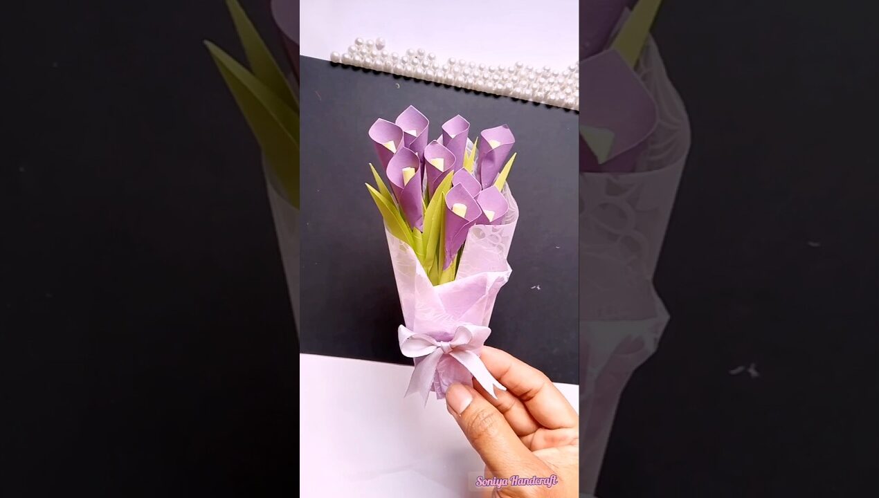 DIY paper flower bouquet Mini #shorts #handmade #flowers #diy #craft #gift #diyideas