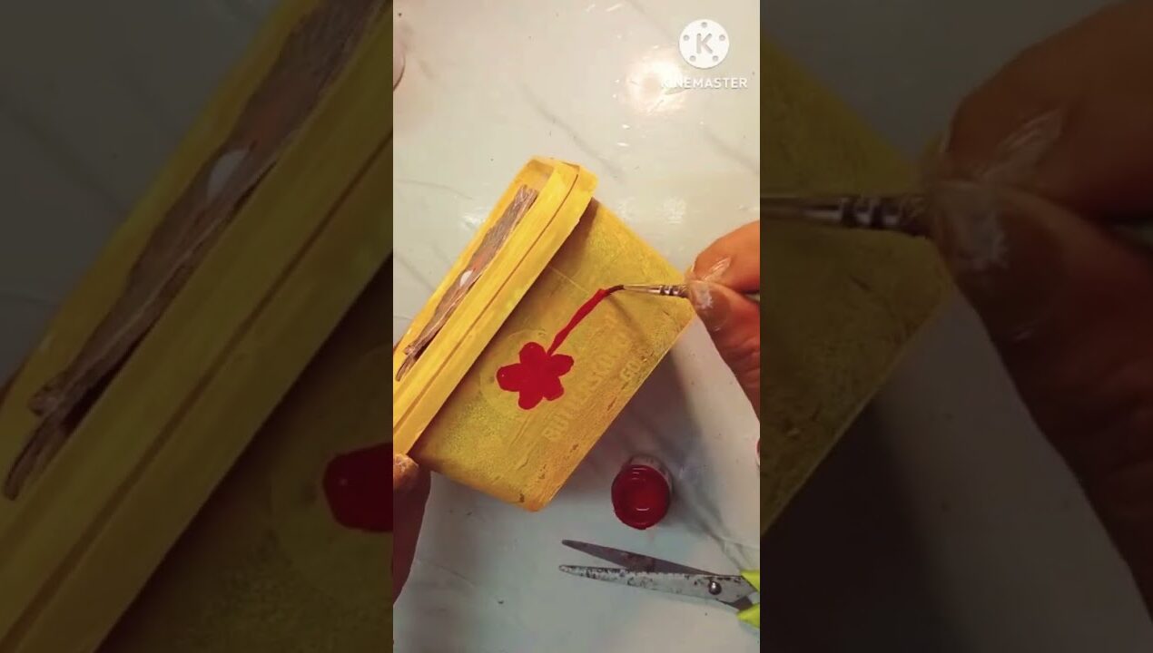 khali icecream box reuse ideas l ❤ #diy #craft #youtubeshort #organizer #icecreemboxcraft