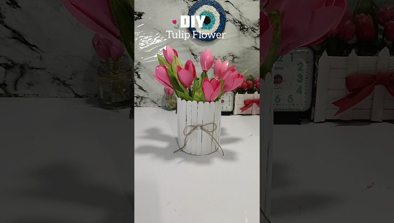 DIY Plastic Spoon Tulip | Easy Home Decor Idea