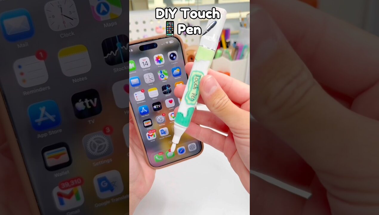 🖊️DIY Cute Touch Pen✨!? #papercrafts #cutecrafts #diycrafts #diy #crafts