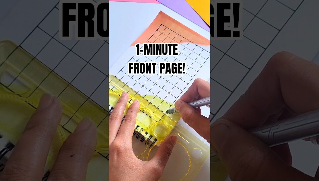 Super Easy Notebook Front Page Idea in 1 Minute! 😍 #shorts #diy #art #frontpage  #youtubeshorts
