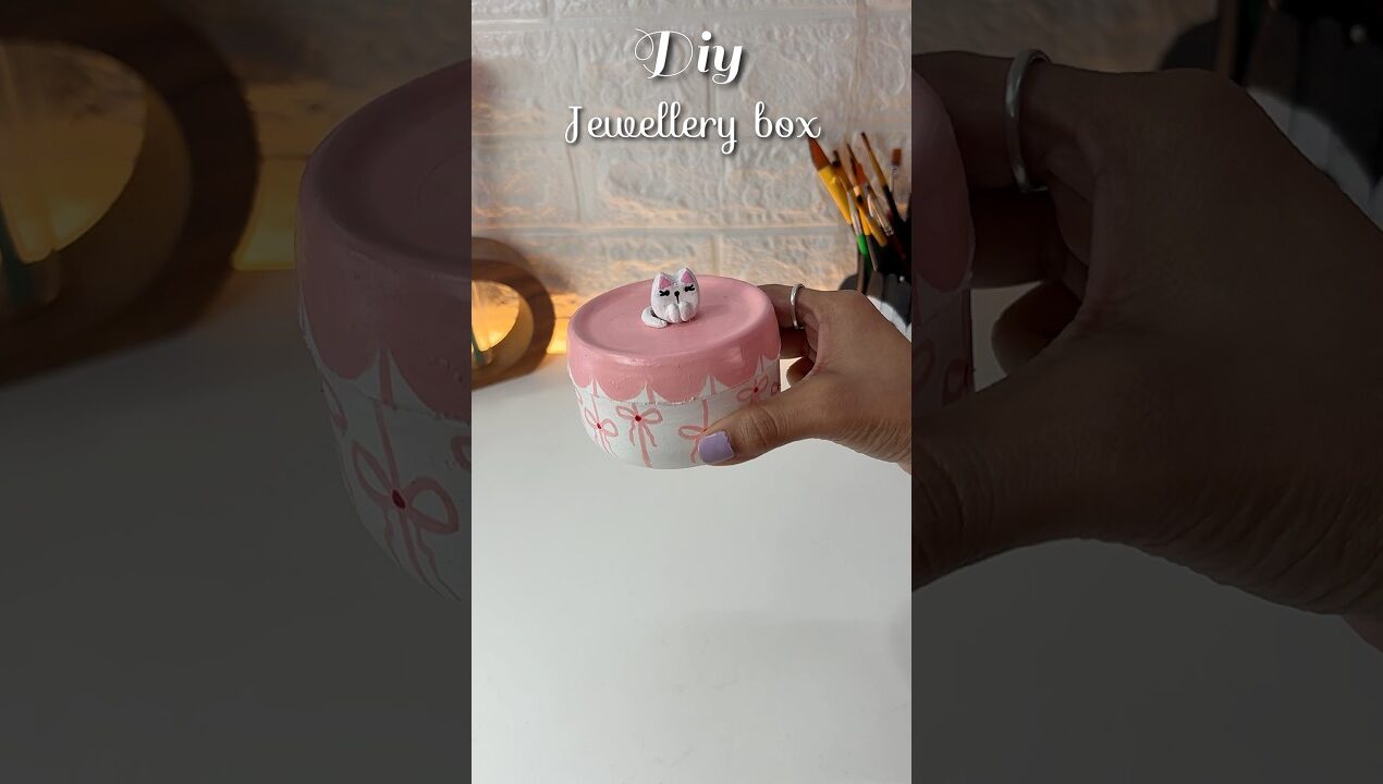 Diy cute Jewellery box #shorts #diy #craft #cute #art