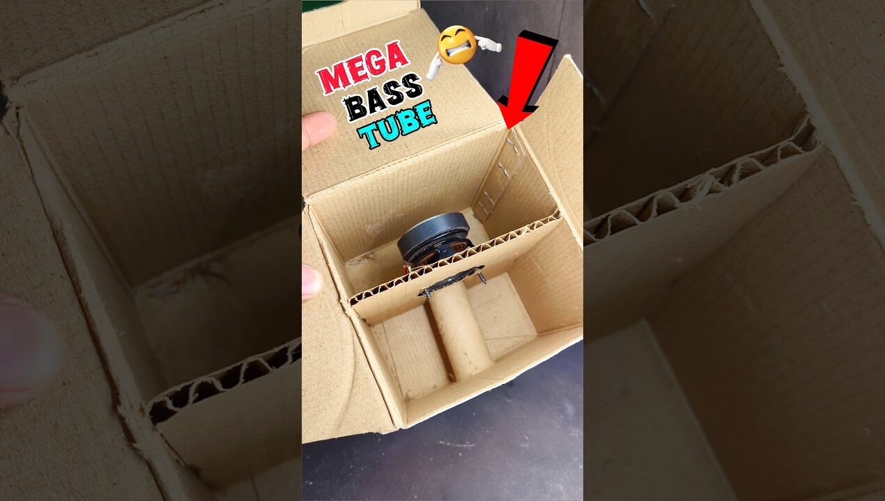 Mega Bass Tube 🤯 #dj #bass #diy #cardboard