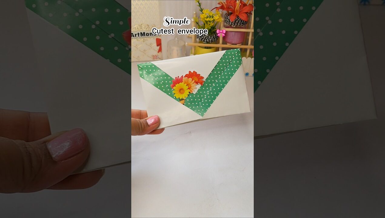 DIY cutest envelope using paper 😍 #shorts #craft