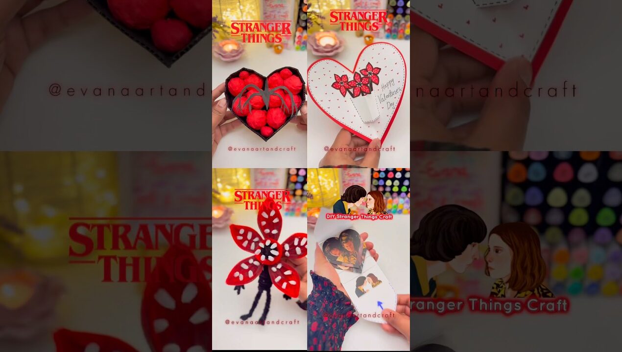 DIY Stranger Things Gift Ideas👾❤️ CUTE & EASY #shorts #creative #art