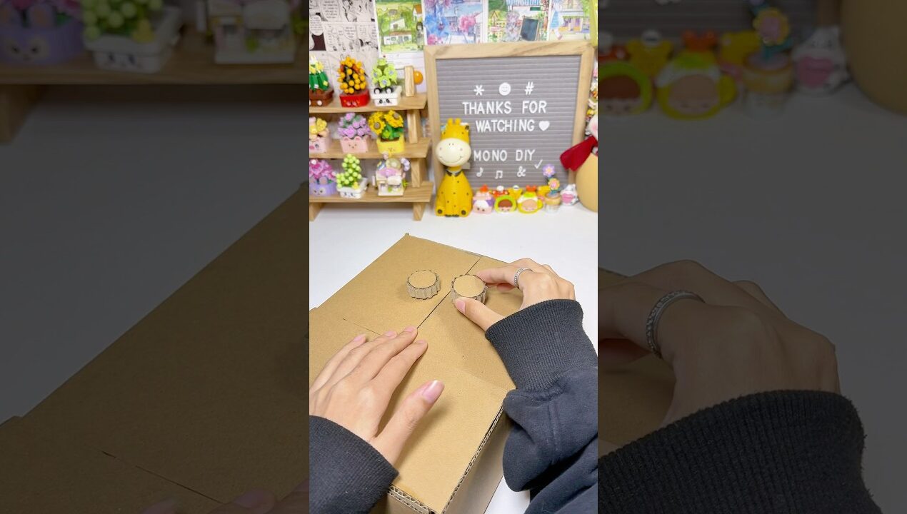 Hộp lưu trữ hai cánh | cardboard cabinet #diy #handmade #craft