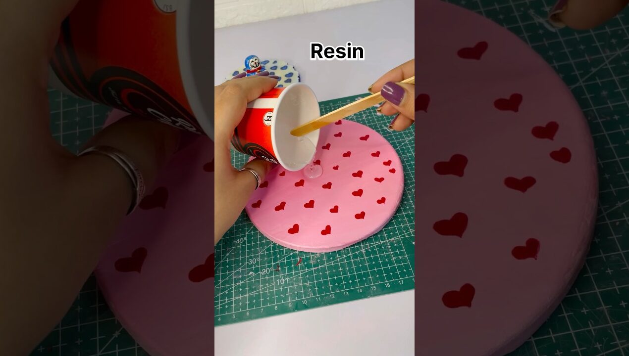 Wall putty decor using resin mould 😍| #diy #wallputty #craft #decor