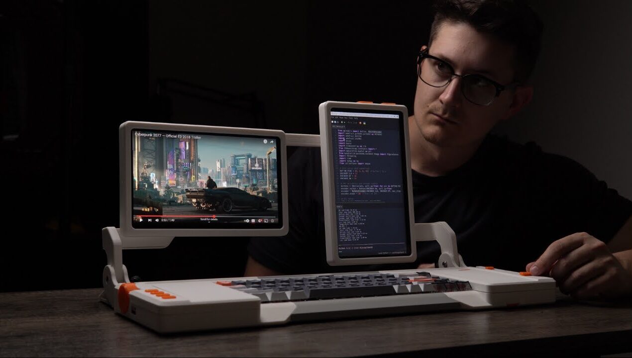 DIY Dual-Screen Cyberdeck: Sleek Design, Ultimate Functionality