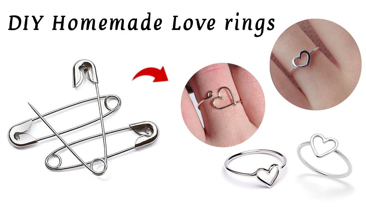 DIY Homemade love ring 😍🥰/how to make rings at home/easy ring making/homemade rings