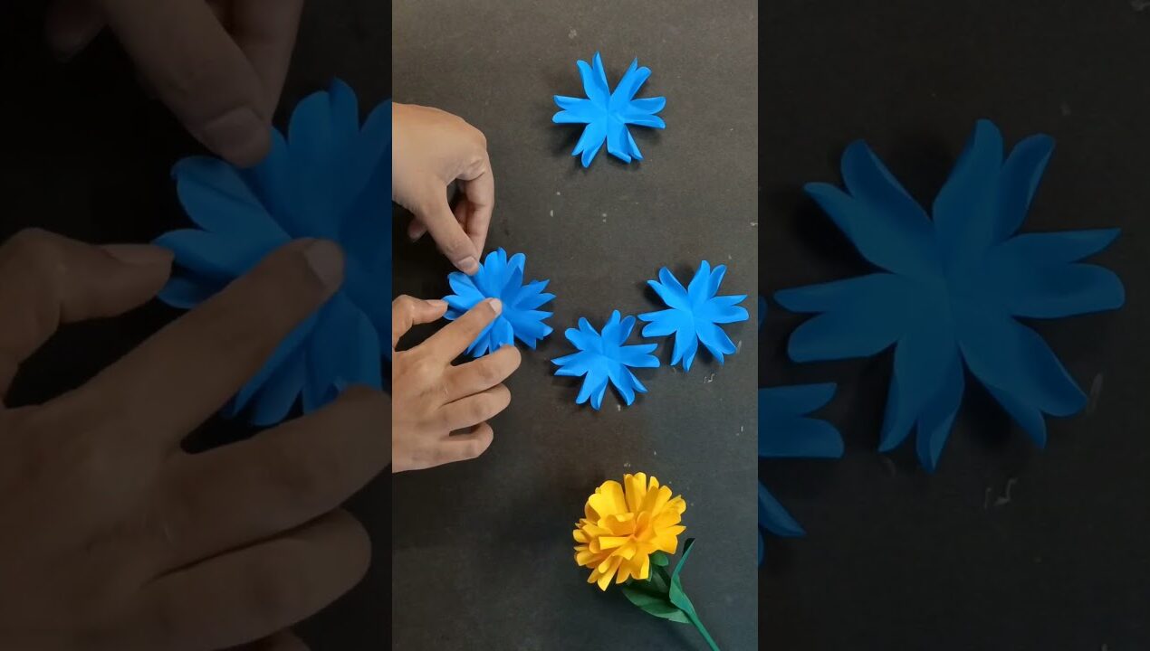 Paper flower making ideas #diy #craft #flowers  #craftideas #diypaperflowercraft