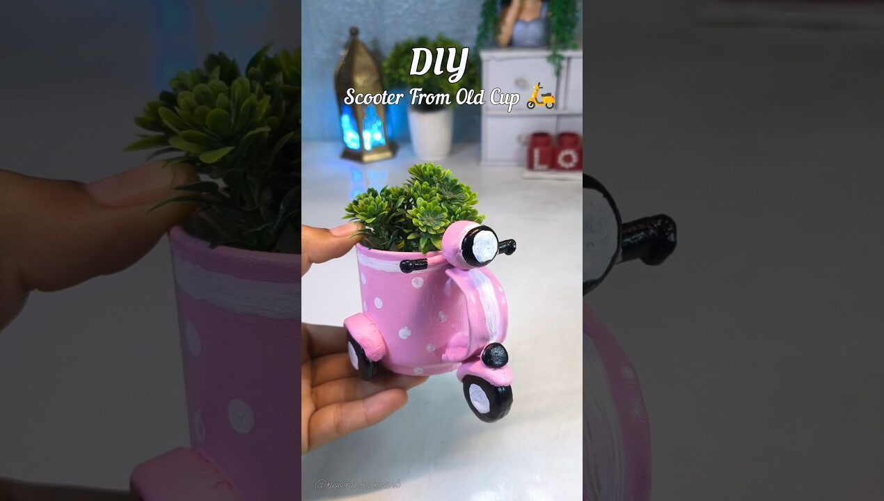 DIY Scooter From Old Cup #shorts #diy #craft #art #ideas