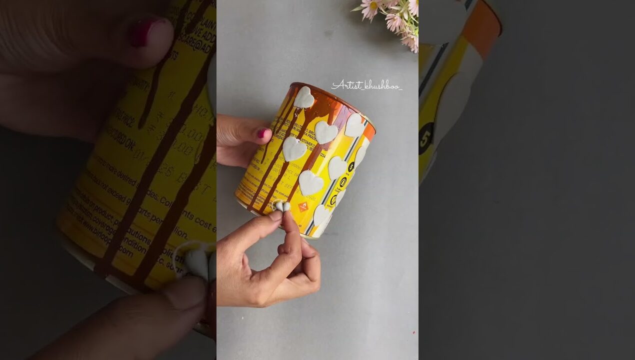 Tin Container planter/ Planter pot ideas #youtubeshorts #bestoutofwaste #diy #craft #shorts