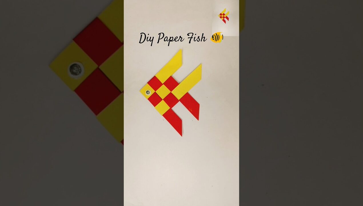 How to make a Fish with Paper 🐠| Paper Craft Tutorial Ideas💡| #shorts #fish #search #diy #papercraft