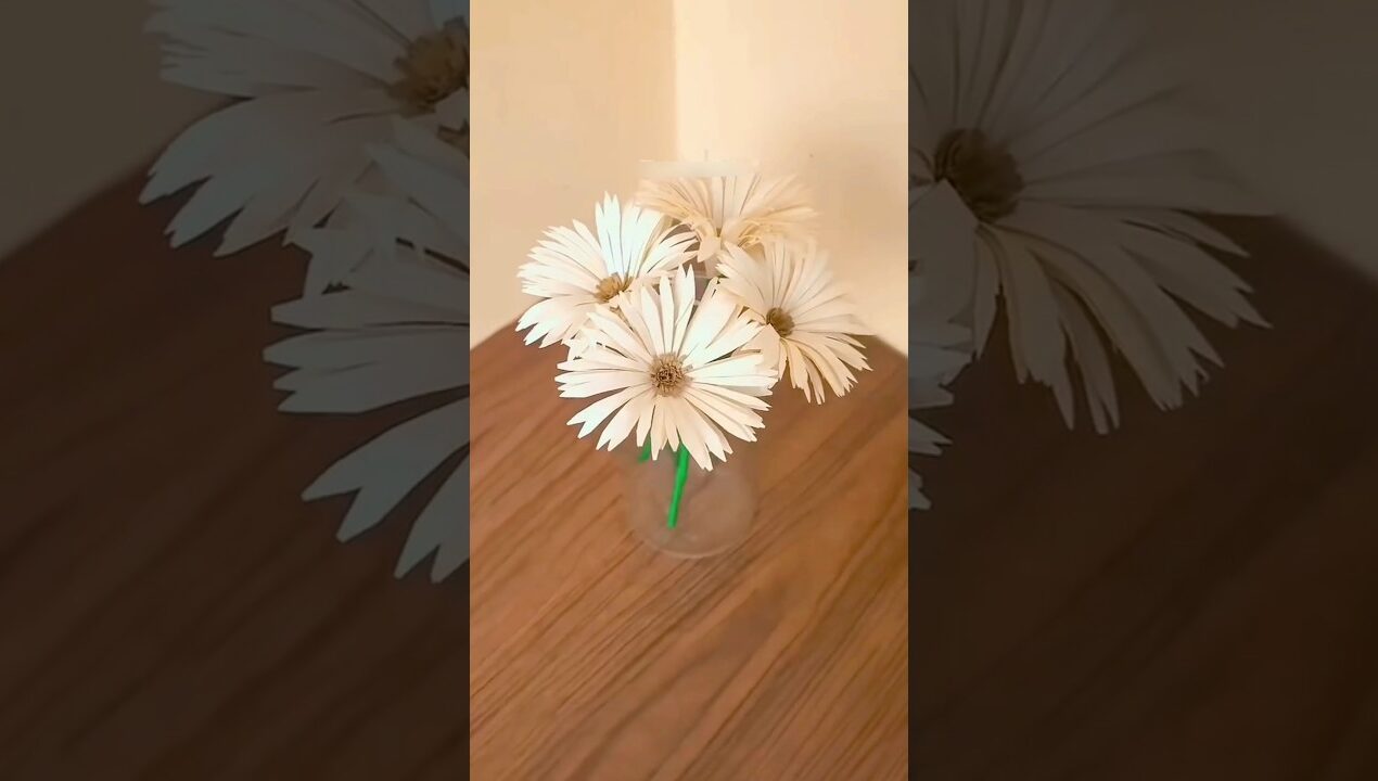 Make paper flower for home decoration video/paper crafts ideas for kids #shorts #viralshort #diy