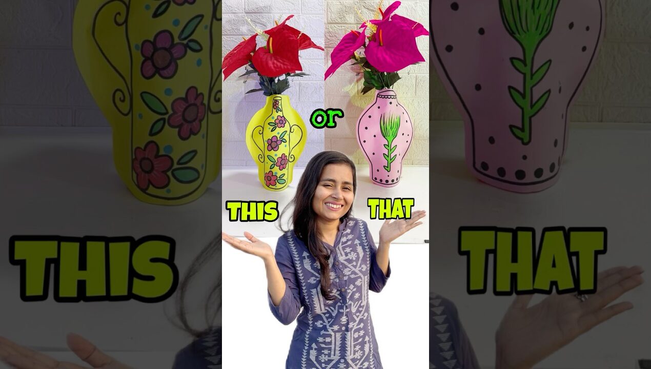 DIY 2 in 1 paper Flower vase 💐 #sachiart #papervase #diycraft #shorts