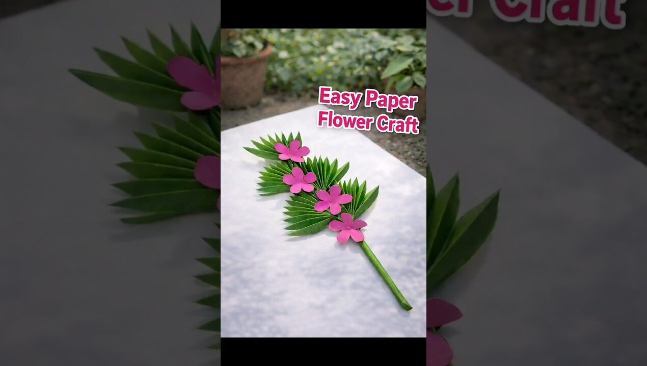 30 Sec Paper Flower 🌸 | Easy DIY Craft #shorts#paperflower #ytshorts