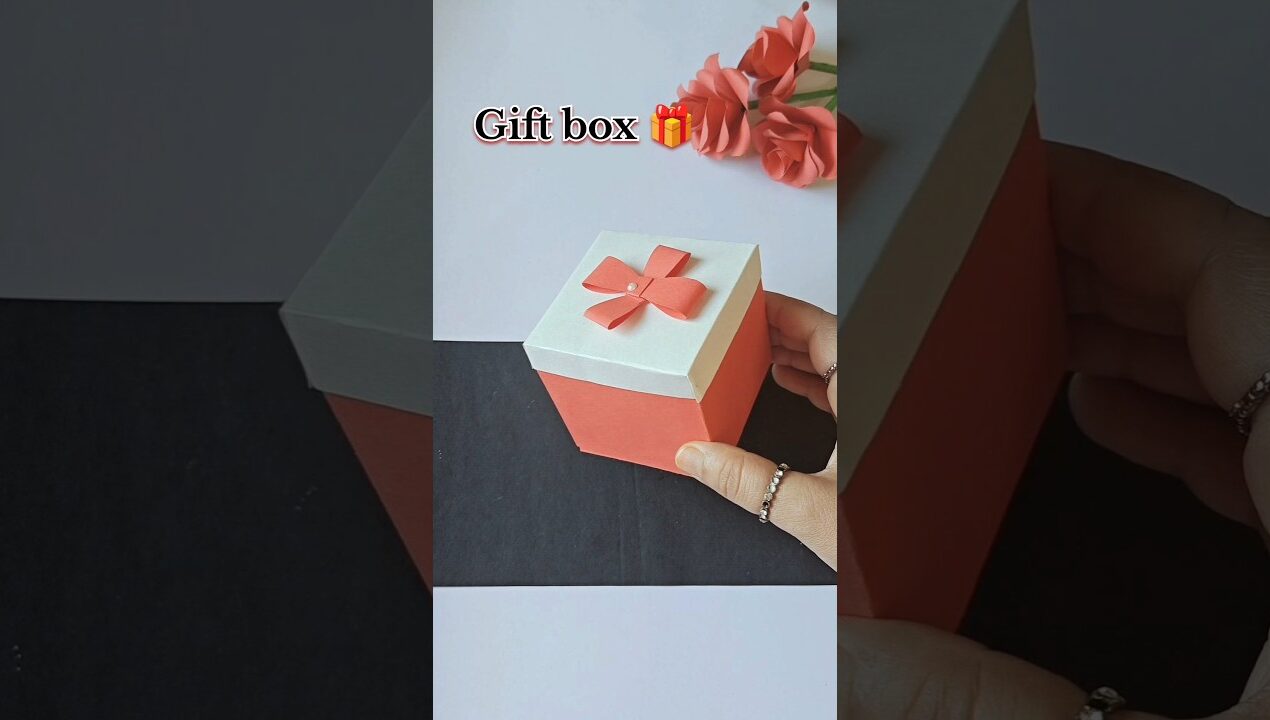 Cute gift ideas | Paper gift box #gift #papercraft #shorts #cute #diy #craft #youtubeshorts