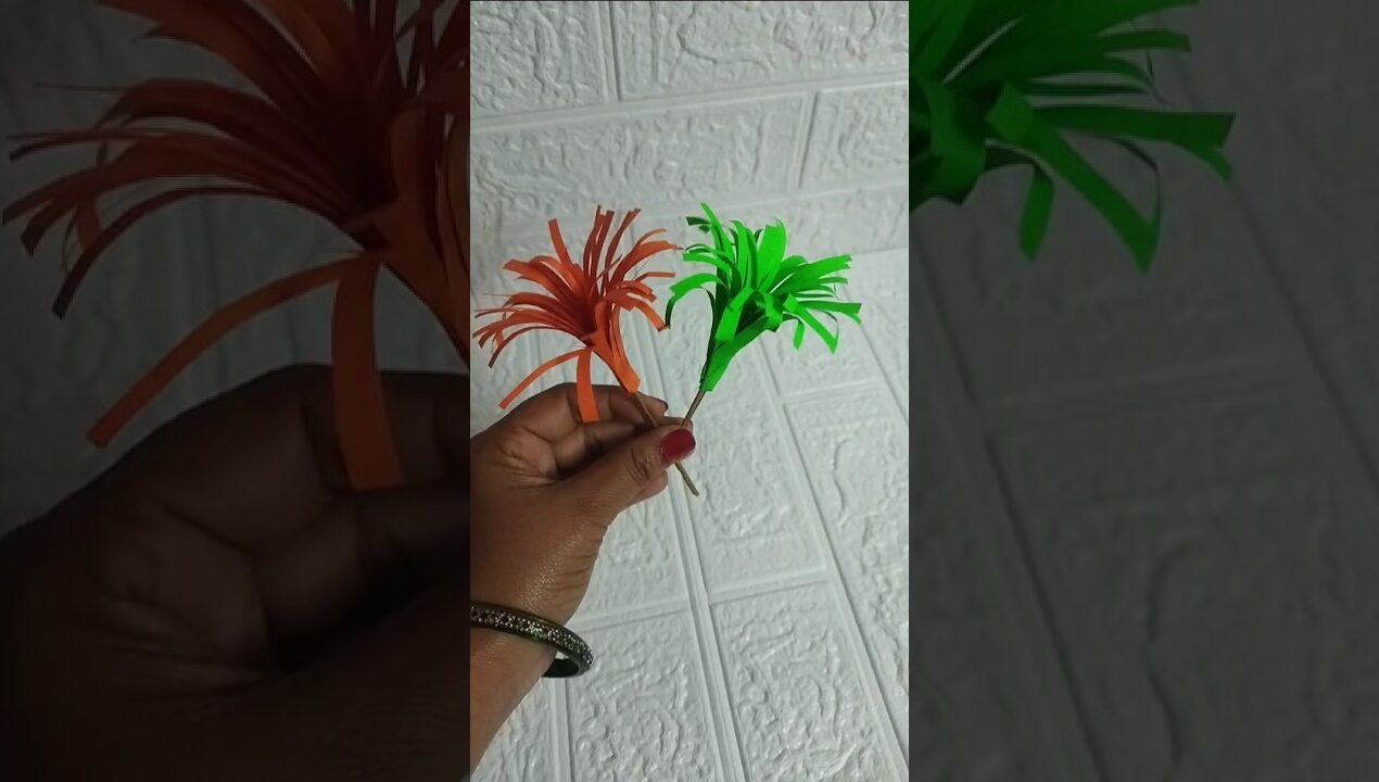 🌺 DIY Paper Flower | Simple Aur Sundar Craft #diy #handmade# homedecor# peper craft #ideas # treding