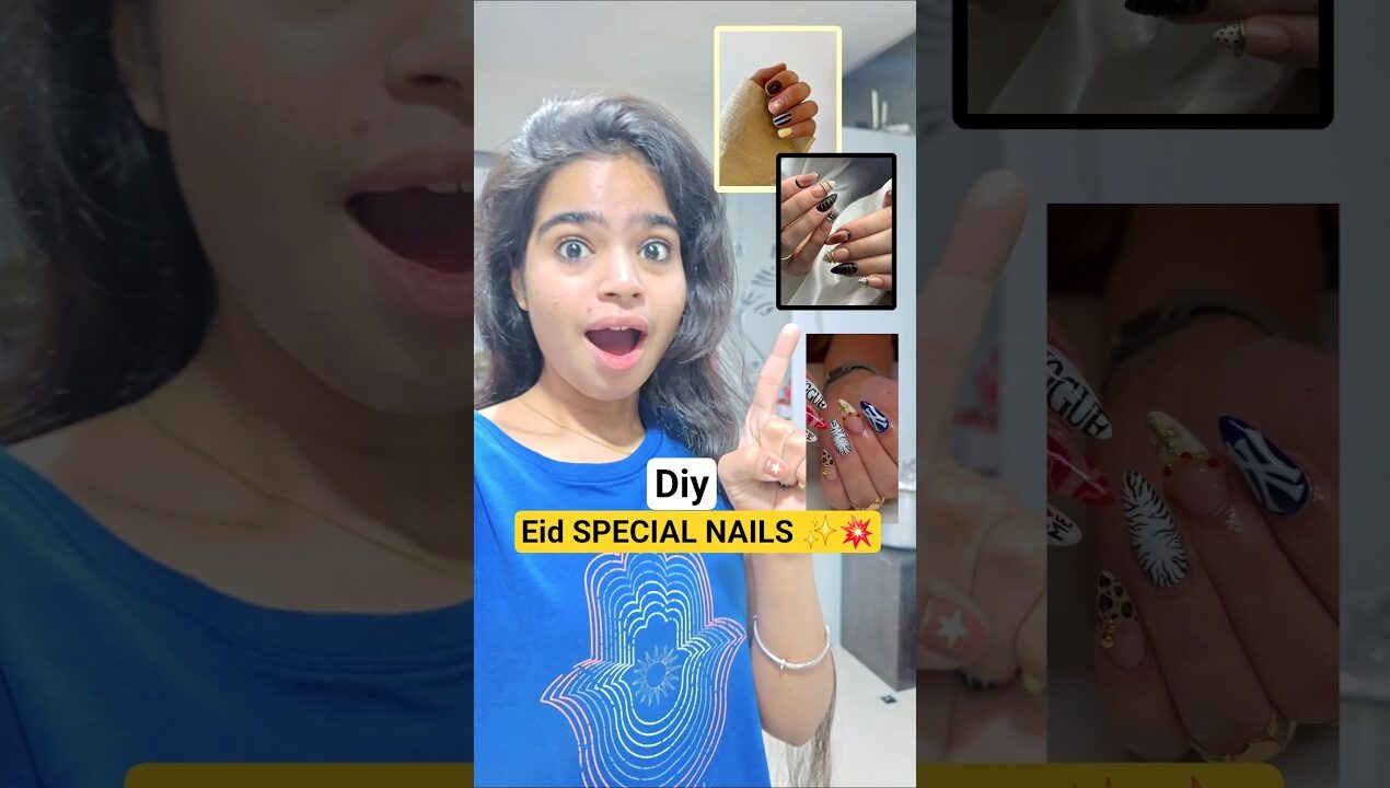 Eid SPECIAL NAILS ✨️💥 #shorts #minivlog #ashortaday #tranding #vlog #diy #nails #mehndi