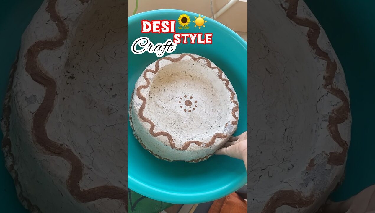 Mitti Craft Ideas 💡 #craft #viralvideo #craftyliving #homedecor #mitti #chulha #diy #craftyhome