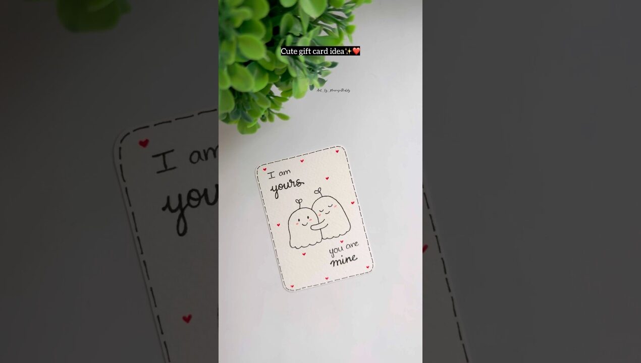 Handmade card for your loved ones | easy gift card ideas #diy #craft #handmade #giftideas #couple
