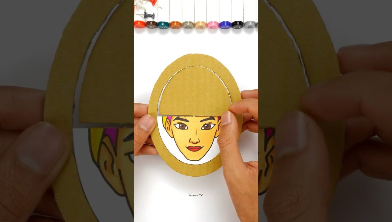 Kpop Saja Boy Cardboard Spinning Game  DIY Cardboard Craft Game #Kpop demonhunter #diy