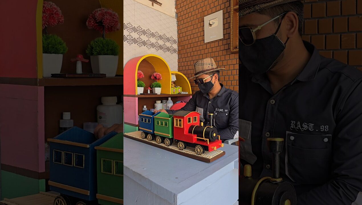 🚂 Train Desk Organizer DIY ✨ || #shorts #youtubeshorts #crafts