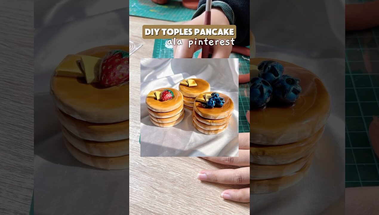 DIY TOPLES PANCAKE ala Pinterest 🥞 LANJUT KALO ADA YANG BISA JAWAB 🤣🫵 #tiranissya #diy #clay