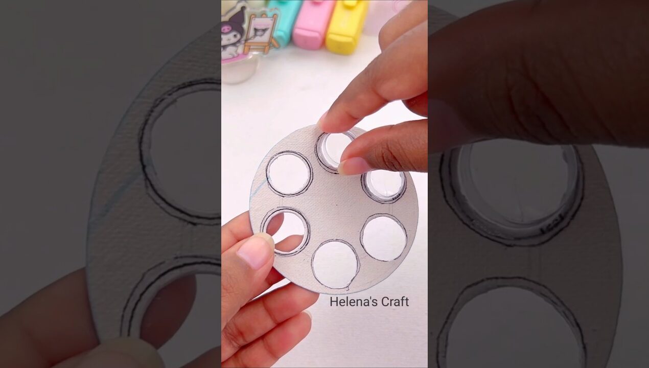 DIY mini color palette 🎨 #diy #shorts #craft #helenascraft #diyideas
