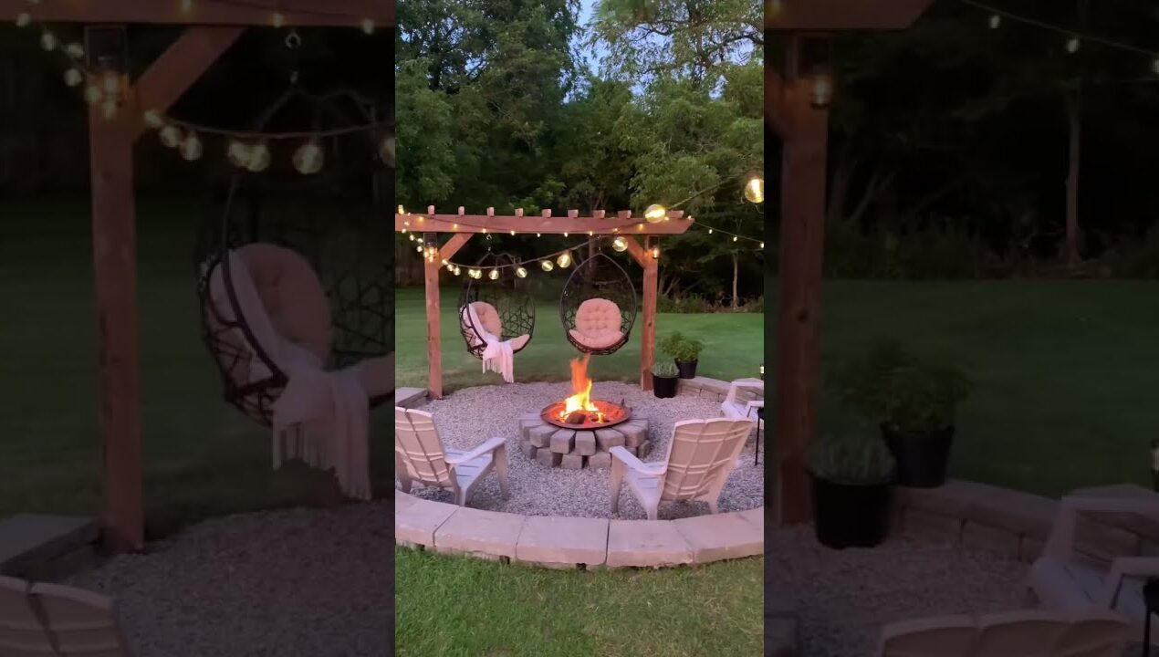 Our firepit 1 year later… #shorts #diy