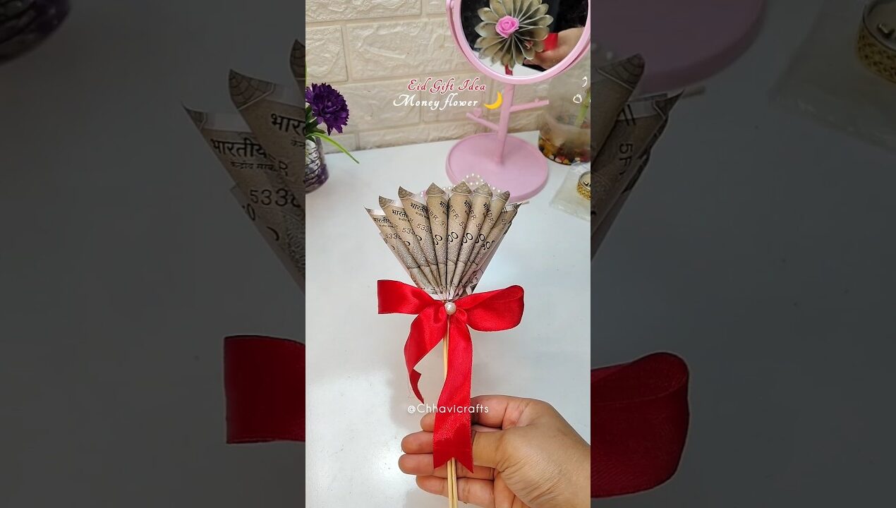 DIY Currency Flower 🌸 | Eid special #shorts #eid #diy #money