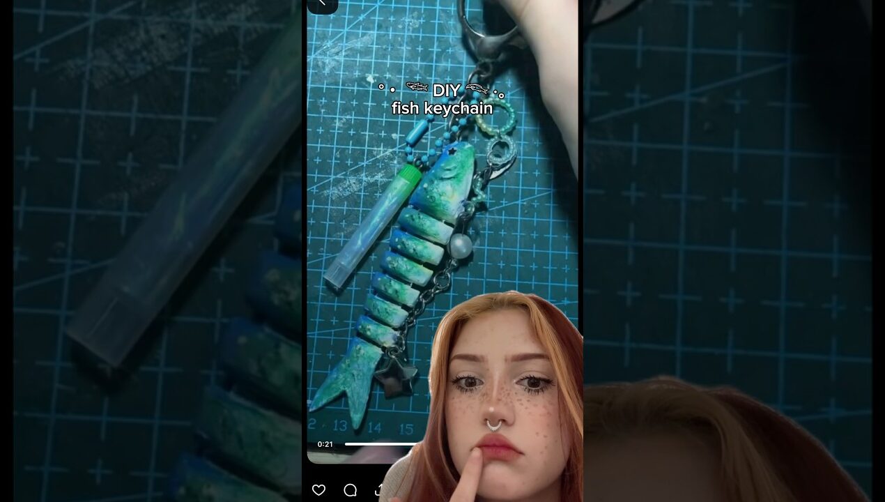 DIY fish keychain 🐟