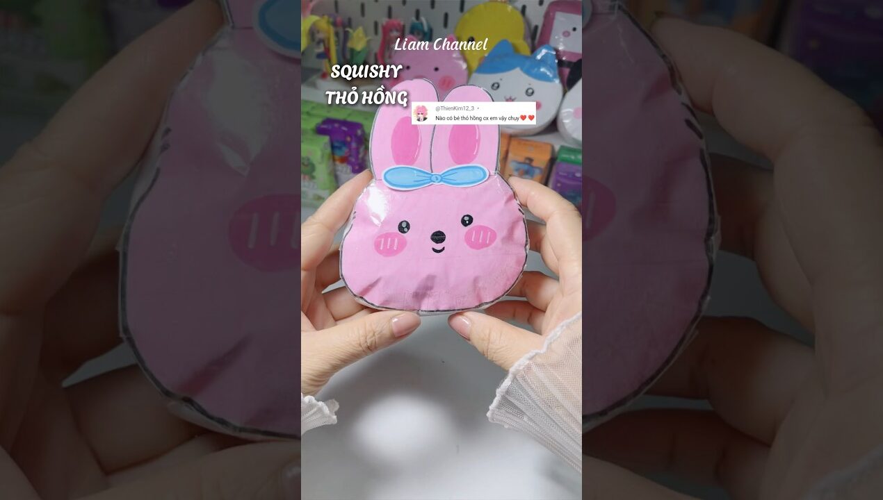 Làm Squishy THỎ HỒNG Cute theo yêu cầu/ Liam Channel DIY