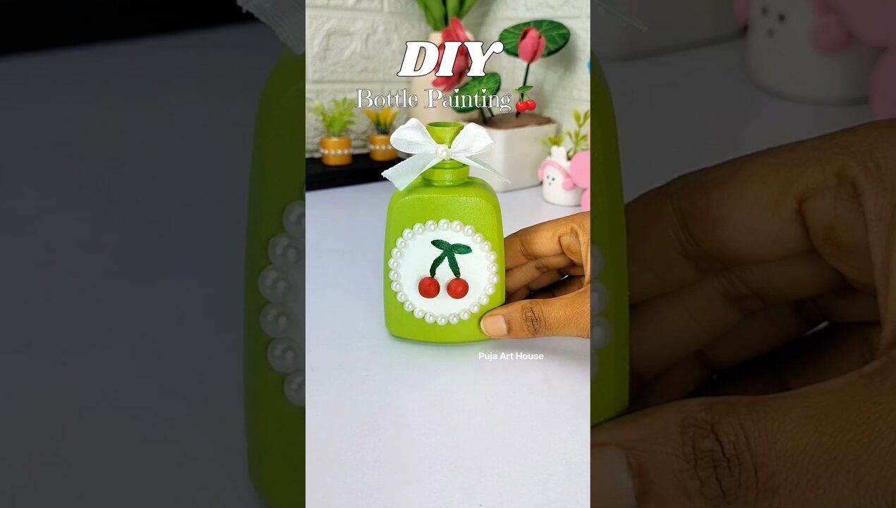 Best out of waste | bottle art | bottle painting | #diy #painting #viralshorts #diycrafts #bottleart