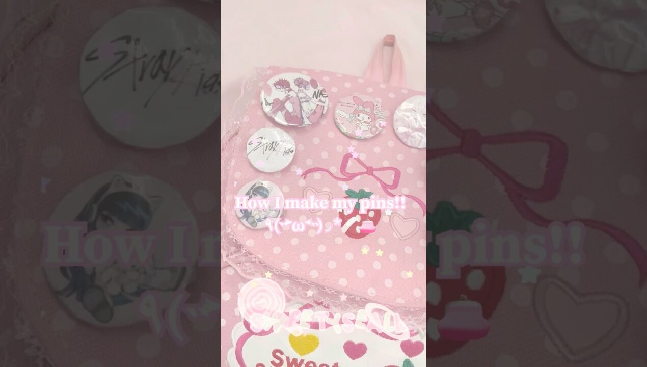 How to make pins! ☆ #cutecore #craft #diy #sanrio #kawaii #shorts #cute #anime