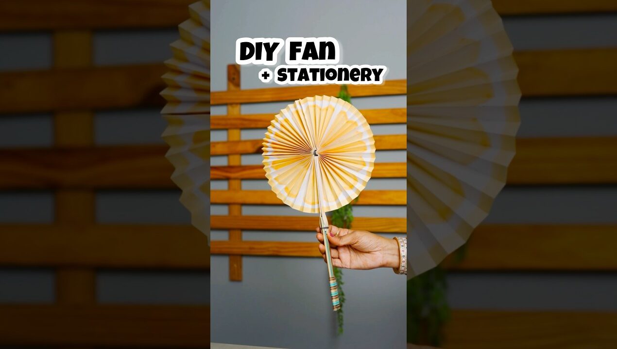 2 in 1 Fan for Summer + Stationery DIY #craft #art #fan #summer