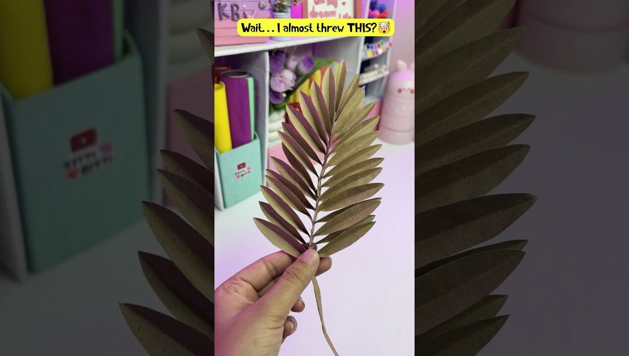 No Cost Decoration Idea😱| DIY Leaves from waste paper| #shorts #kittibitti #diy #viralshorts #ideas