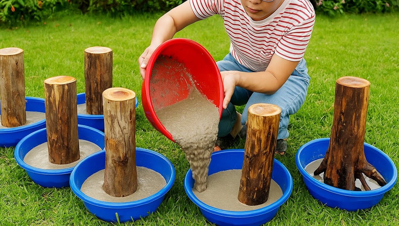Amazing with unique garden table ideas / garden decoration ideas from cement / DIY table