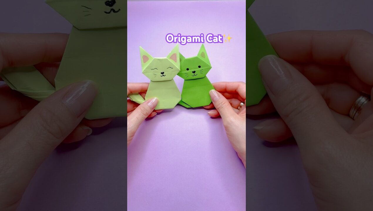 Easy Origami Cat / How To Make Paper Cat / Easy Craft Ideas #diy #origami #shorts #papercraft