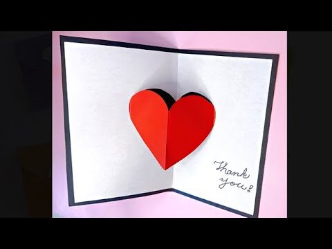 Easy 3D Heart Pop Up Card | DIY Mother’s Day Greeting Cards #shorts