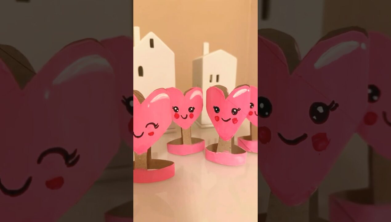 DIY Valentine's Day Decor from Toilet Paper Rolls – Easy Craft Tutorial! #valentinesday #crafts
