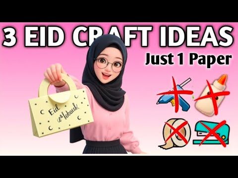 Easy Origami Envelope Tutorial | Eid Craft DIY | No Tape No Glue