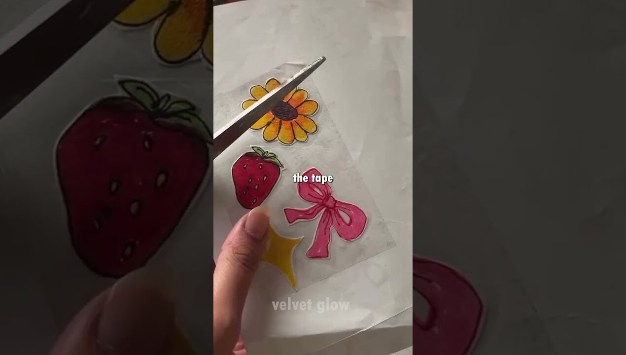 DIY Stickers at Home ✨ Easy Aesthetic School Supplies Hack