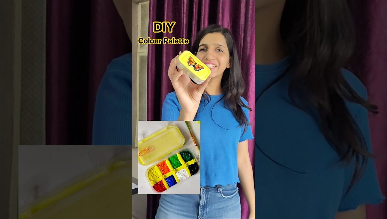 Waste Box Se Colour Palette Bnaya #diy #shorts #crafterpriya